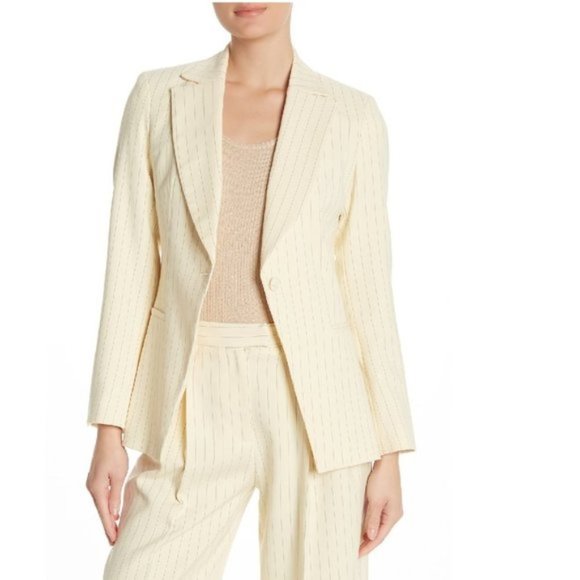 🎁 TOPSHOP Pinstripe Button Front Blazer - Picture 2 of 7